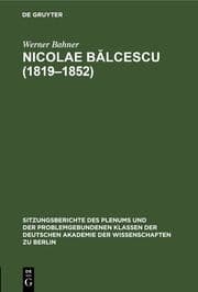 Cover von Nicolae B¿lcescu (1819-1852)