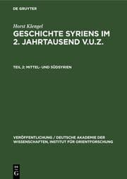 Cover von Mittel- und Südsyrien