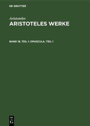 Cover von Opuscula, Teil 1