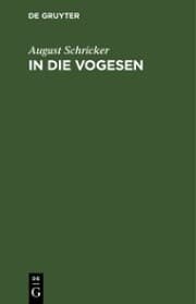 Cover von In die Vogesen