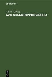 Cover von Das Geldstrafengesetz
