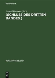Cover von (Schluss des dritten Bandes.)