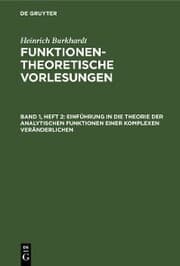 Cover von Einführung in die Theorie der analytischen Funktionen einer komplexen Veränderlichen