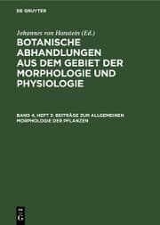Cover von Beiträge zur allgemeinen Morphologie der Pflanzen