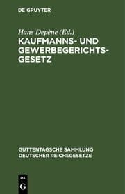 Cover von Kaufmanns- und Gewerbegerichtsgesetz