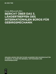 Cover von Bericht über das 5. Ländertreffen des Internationalen Büros für Gebirgsmechanik