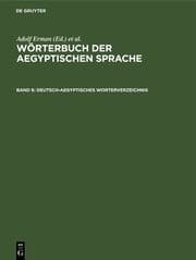 Cover von Deutsch-aegyptisches Worterverzeichnis
