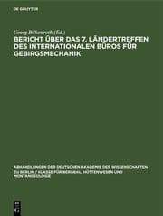 Cover von Bericht über das 7. Ländertreffen des Internationalen Büros für Gebirgsmechanik