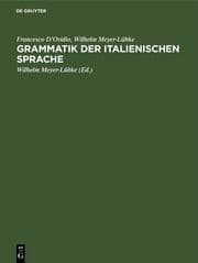 Cover von Grammatik der italienischen Sprache
