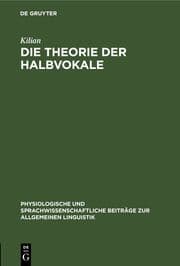 Cover von Die Theorie der Halbvokale
