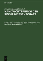 Cover von Abänderung von Urteilen - Beamtenrecht