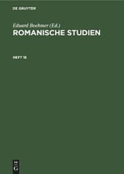 Cover von Romanische Studien. Heft 18