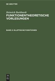 Cover von Elliptische Funktionen