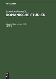 Cover von Romanische Studien. Heft 10
