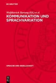 Cover von Kommunikation und Sprachvariation