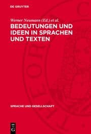 Cover von Bedeutungen und Ideen in Sprachen und Texten