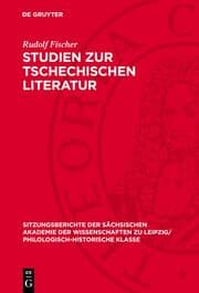 Cover von Studien zur tschechischen Literatur