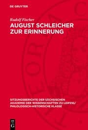 Cover von August Schleicher zur Erinnerung