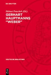 Cover von Gerhart Hauptmanns 'Weber'