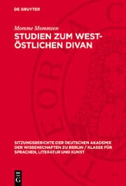 Cover von Studien zum west-östlichen Divan