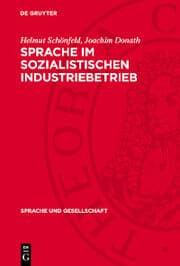 Cover von Sprache ¿m sozialistischen Industriebetrieb