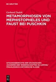 Cover von Metamorphosen von Mephistopheles und Faust bei Puschkin