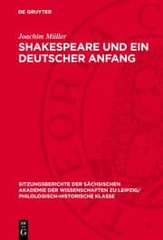 Cover von Shakespeare und ein deutscher Anfang