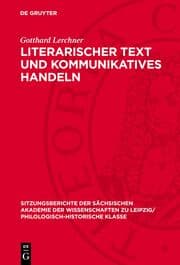 Cover von Literarischer Text und kommunikatives Handeln