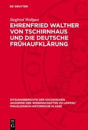 Cover von Ehrenfried Walther von Tschirnhaus und die deutsche Frühaufklärung