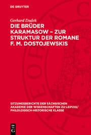 Cover von Die Brüder Karamasow - Zur Struktur der Romane F. M. Dostojewskis