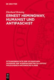 Cover von Ernest Hemingway, Humanist und Antifaschist