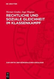 Cover von Rechtliche und soziale Gleichheit im Klassenkampf