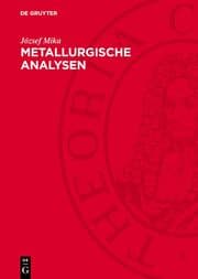 Cover von Metallurgische Analysen