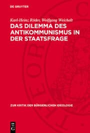 Cover von Das Dilemma des Antikommunismus in der Staatsfrage