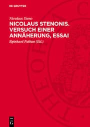 Cover von Nicolaus Stenonis. Versuch einer Annäherung, Essai