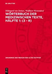 Cover von Wörterbuch der medizinischen Texte, Hälfte 1: (3 - r)