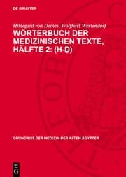 Cover von Wörterbuch der medizinischen Texte, Hälfte 2: (h-¿)