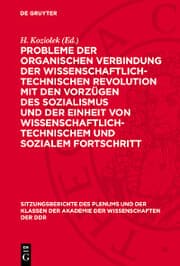 Cover von Probleme der organischen Verbindung der wissenschaftlich-technischen Revolution mit den Vorzügen des Sozialismus und der Einheit von wissenschaftlich-technischem und sozialem Fortschritt