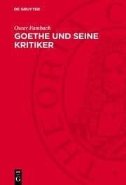 Cover von Goethe und seine Kritiker
