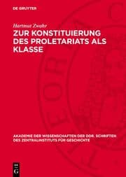 Cover von Zur Konstituierung des Proletariats als Klasse