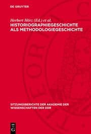 Cover von Historiographiegeschichte als Methodologiegeschichte