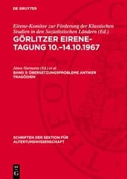 Cover von Übersetzungsprobleme antiker Tragödien