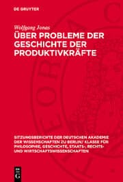 Cover von Über Probleme der Geschichte der Produktivkräfte