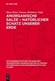 Cover von Anorganische Salze - Natürlicher Schatz unserer Erde