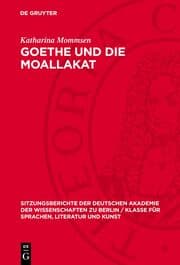 Cover von Goethe und die Moallakat