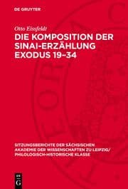 Cover von Die Komposition der Sinai-Erzählung Exodus 19-34