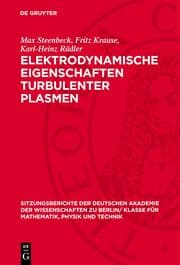 Cover von Elektrodynamische Eigenschaften turbulenter Plasmen