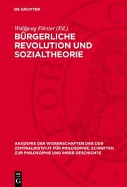 Cover von Bürgerliche Revolution und Sozialtheorie