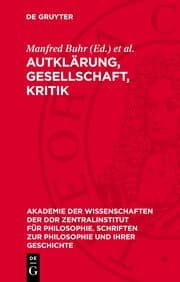 Cover von Aufklärung, Gesellschaft, Kritik