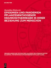 Cover von Epidemien und Pandemien pflanzenpathogener Krankheitserreger in ihrer Beziehung zum Menschen